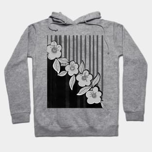 Pattern flowers black and white Hoodie